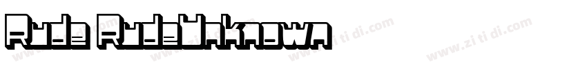 Rude RudeUnknown字体转换